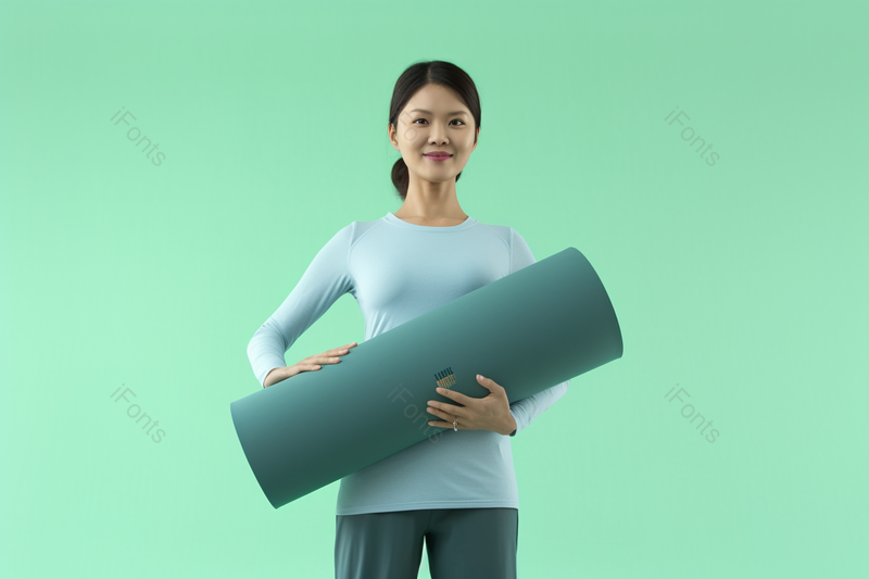 孕妇拿着瑜伽垫摄影图,高清,摄影图,摄影图片,图片大全,摄影图免费下载